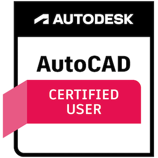 Autodesk AutoCAD Certified User badge